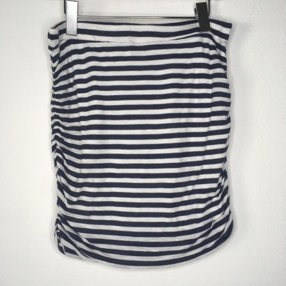 Splendid Navy & White Striped Bodycon Skirt Large - Picture 1 of 6